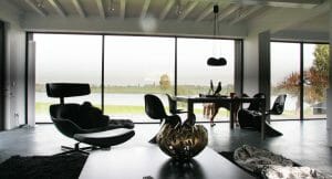 Verbouwde woonkamer